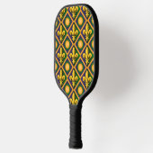Mardi grass pattern with golden fleur-de-lis pickleball paddle (Links)