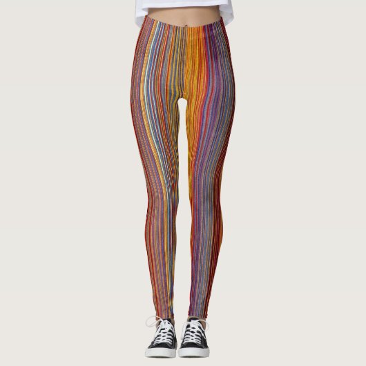 Mardi Grass Striped Leggings (Voorkant)