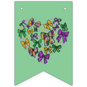 Mardi GrasYellow Groene Paarse bunting banner (Derde vlag)