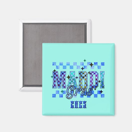 Mardi Graw Magnet bleu (Recto/Verso)