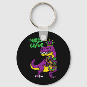 Mardi Grawr T-rex Dino Peuter Kinder Mardi Gras Bo Sleutelhanger