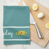 Mardi Jour de la semaine Tournesol Serviette de cu (Quart Plié)