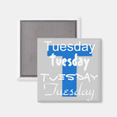 Mardi Jour ouvrable de la semaine Magnet (Recto/Verso)