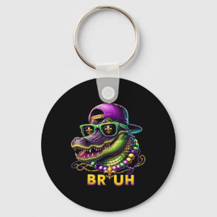 Mardigator Alligator Bruh Mardi Gras Kostuum Tiene Sleutelhanger