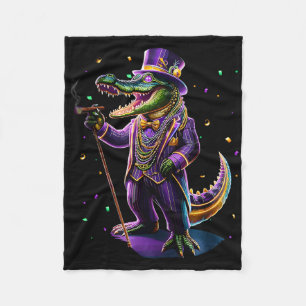 Mardigator Mardi Gras Alligator Kostuum Mannen Vro Fleece Deken