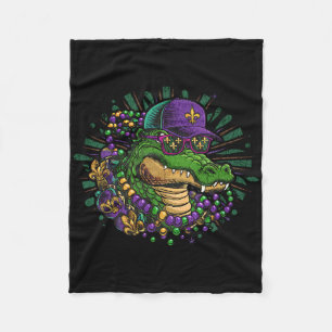 Mardigator Mardi Gras Alligator Kostuum Vrouwen Ma Fleece Deken