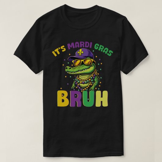 Mardigator Mardi Gras Alligator T-shirt (Design voorkant)