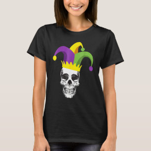Mardii Gras Skull Jester Pet Funny Parade Costume T-shirt