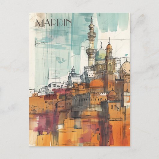 Mardin Turkiye Briefkaart (Voorkant)