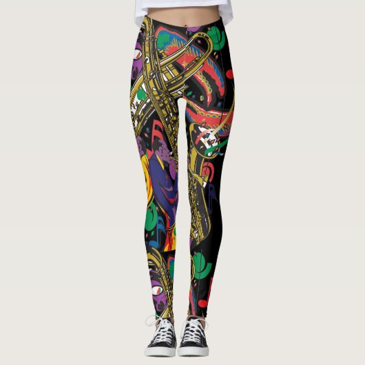Mardis Gras New Orleans Leggings (Voorkant)
