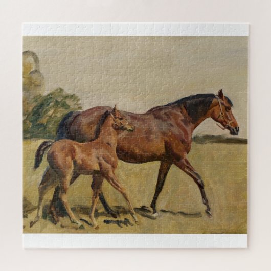 Mare and Foal by Munnings Legpuzzel (Horizontaal)