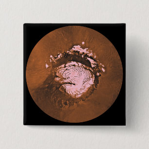Mare Boreum gebied Mars Vierkante Button 5,1 Cm