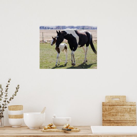 Mare en Filly Walking Poster (Keuken)