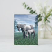 Mare en Foal Briefkaart (Staand voorkant)