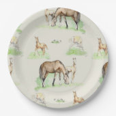Mare en Horse Foal Pattern Papieren Bordje (Voorkant)