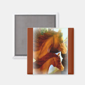 mare en pony magnet magneet (Voorkant / Achterkant)