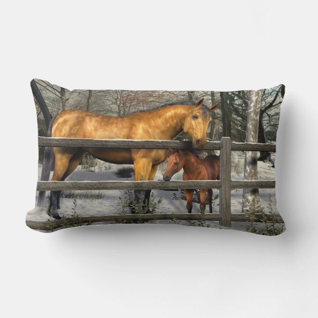 Mare et Foie en Lumbar Coussin d'hiver (Recto)