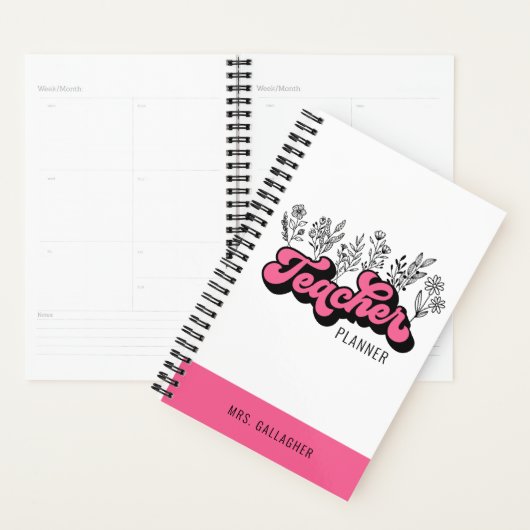 Mare Retro Fleur sauvage Boho Enseignant (Devant avec enveloppe)