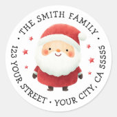 Mare Santa Claus étiquettes d'adresse de retour de (Devant)
