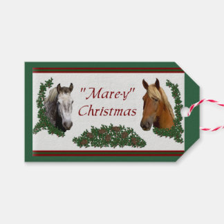 Mare-y Kerstmis Cadeaulabel
