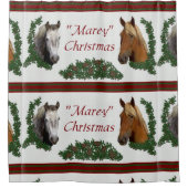 Mare-y kerstpaardjes douchegordijn (Voorkant)