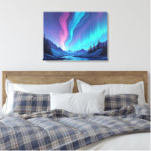 Marée Aurorale – Toile d'art fluide Premium 24"x18 (Insitu(Chambre))