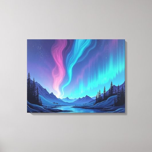 Marée Aurorale – Toile d'art fluide Premium 24"x18 (Recto)