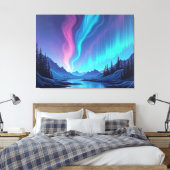 Marée Aurorale – Toile d'art fluide Premium 40"x32 (Insitu(Chambre))