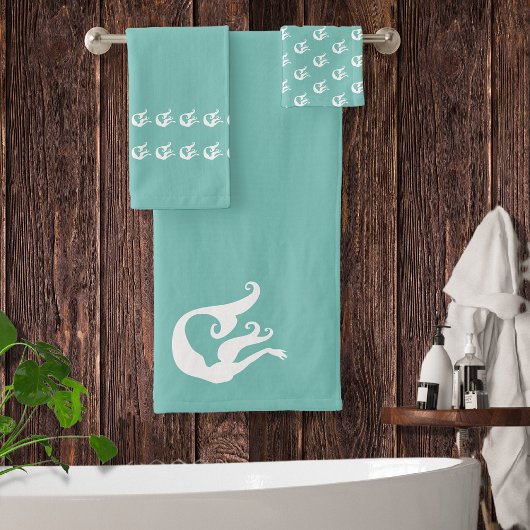 Marée de sirène Turquoise bleu et blanc