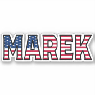 Marek prénom nom États-Unis Autocollant Set d'auto