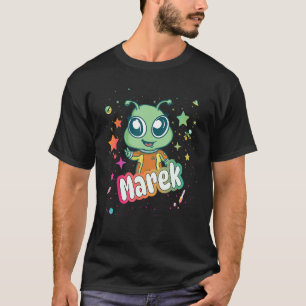 MAREK - Schattigee jongensnaam met leuke alien T-shirt