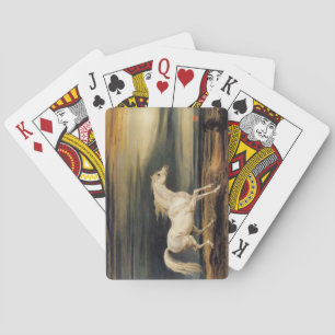 Marengo de witte hengst (door James Ward) Pokerkaarten