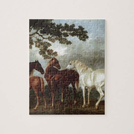 Mares and Foals in the River Landscape George Stub Legpuzzel (Verticaal)