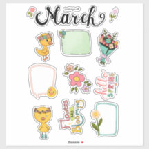 Maret stickerblad – Lenteontwaking