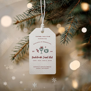 Maretak en Margaritas Kerst Bachelorette Cadeaulabel