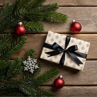 Maretak, kerstkoekjes inpakpapier vel