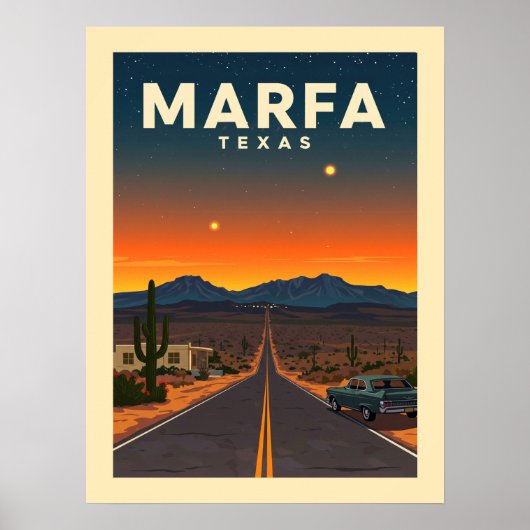  Marfa Texas Poster (Voorkant)