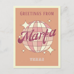 Marfa Texas Tx USA Retro  Briefkaart