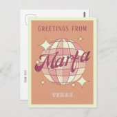 Marfa Texas Tx USA Retro Briefkaart (Voorkant / Achterkant)