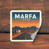  Marfa Texas Vierkante Sticker