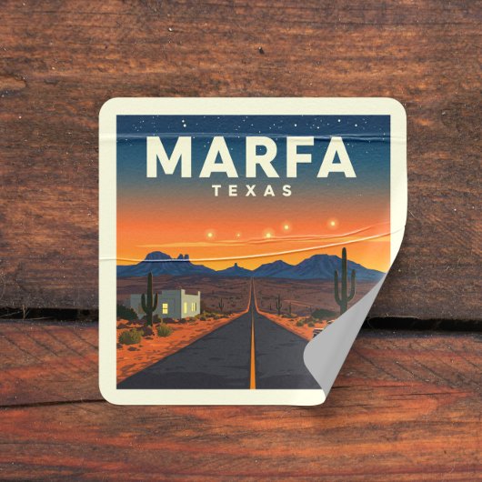  Marfa Texas Vierkante Sticker