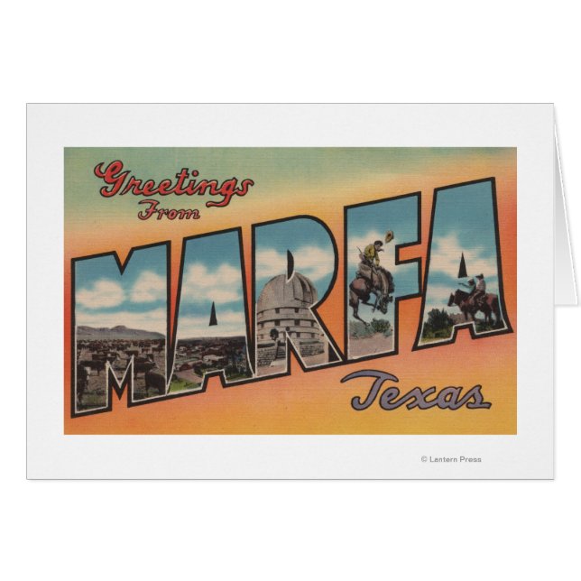 Marfa, TexasLarge Letter ScenesMarfa, TX (Voorkant Horizontaal)