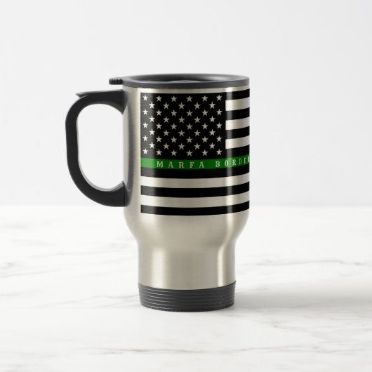 Marfa Thin Green Line, Mug Voyage - 15 oz Travel M (Gauche)