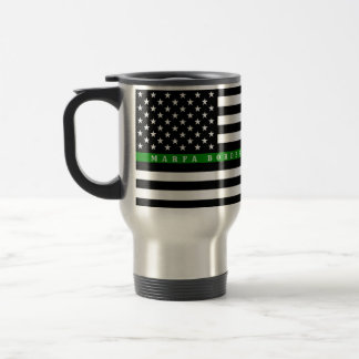 Marfa Thin Green Line, Travel mug- 15 oz Travel Mu Reisbeker