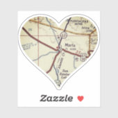  Marfa TX kaart Sticker (Vel)