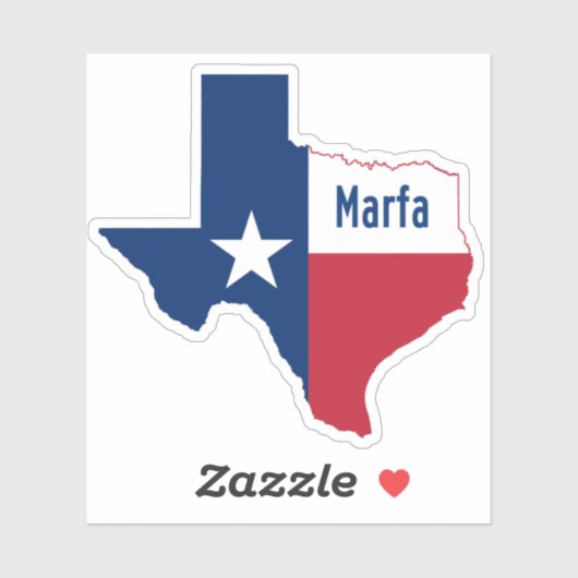 Marfa TX vlag Sticker (Vel)