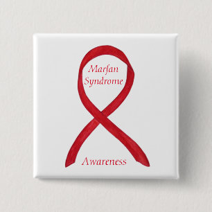 Marfan Syndrome Awareness Ribbon Custom Pins Vierkante Button 5,1 Cm