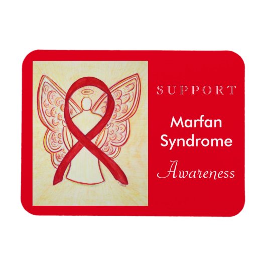 Marfan Syndrome Sensibilisation Ruban Angel Magnet (Horizontal)