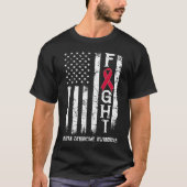 Marfan Syndrome Warrior US Flag T-shirt (Voorkant)