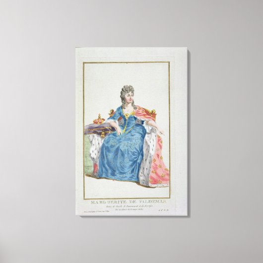 Margaret (1353-1412) Queen of Denmark, Noorwegen e Canvas Afdruk (Voorkant)